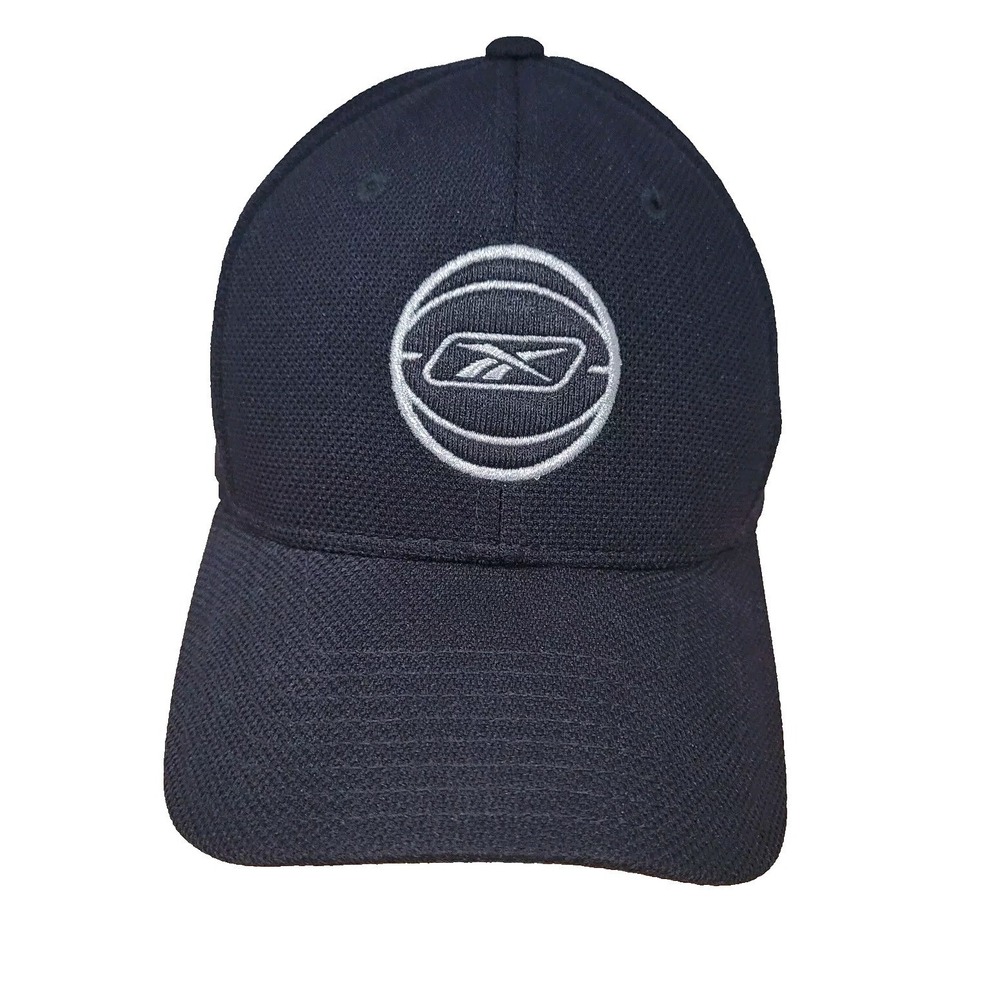 Reebok Basketball Logo Hat‎ Cap XL Black Fitted Sports